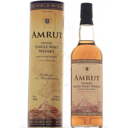 AMRUT Indian Single Malt Whisky, Aged in oak Barrels, Cask Strength